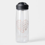 Personalized Rose Gold Heart Poses Namaste Yoga  Water Bottle<br><div class="desc">This design may be personalized in the area provided by changing the photo and/or text. Or it can be customized by choosing the click to customize further option and delete or change the colour of the background, add text, change the text colour or style, or delete the text for an...</div>