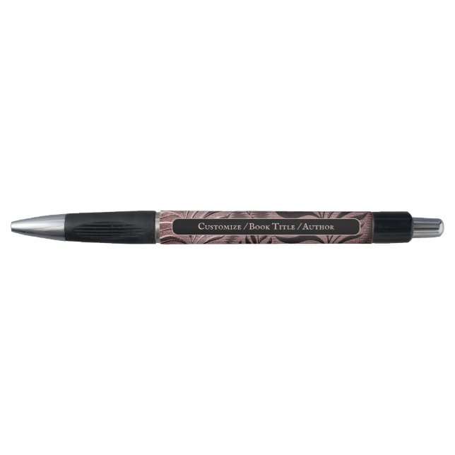 Personalized Rose Gold Leaf Motif Pen (Front)