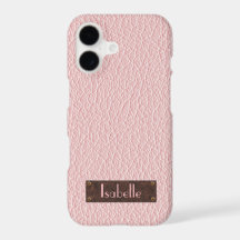 Personalized Rose Gold Leather Iphone case