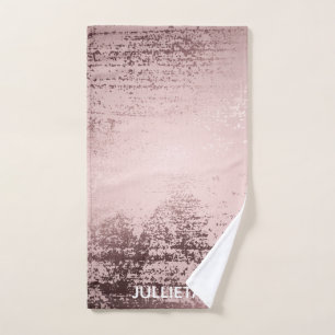 Personalized Rose gold Luxury design Hand Towel