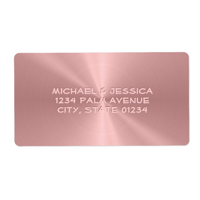 Personalized Rose Gold Metallic Radial Texture (Front)