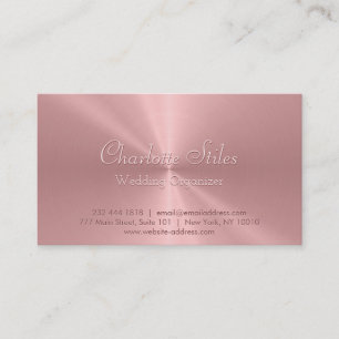 Personalized Rose Gold Metallic Radial Texture Business Card