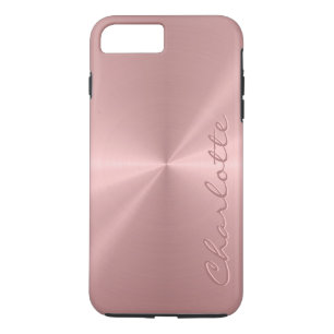 Personalized Rose Gold Metallic Radial Texture Case-Mate iPhone Case