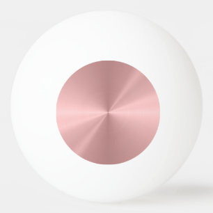 Personalized Rose Gold Metallic Radial Texture Ping Pong Ball