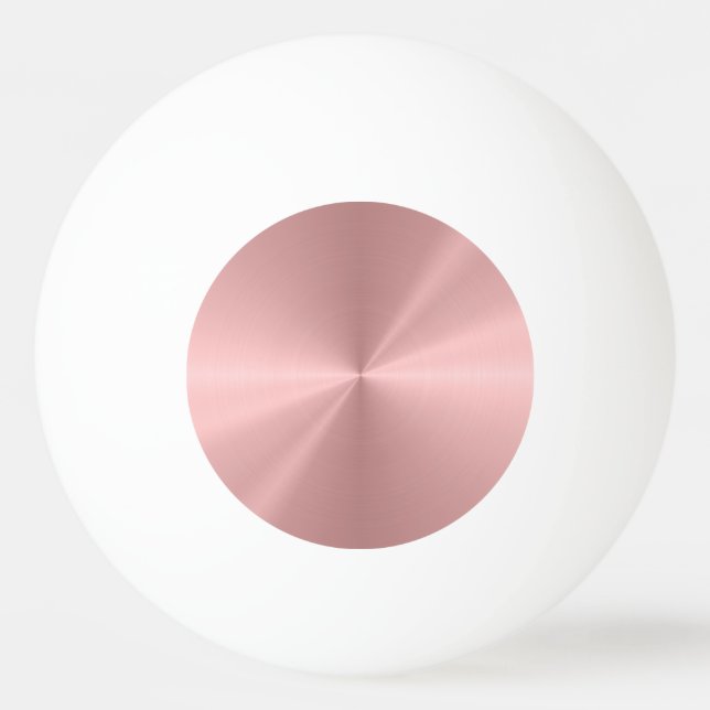 Personalized Rose Gold Metallic Radial Texture Ping Pong Ball (Front)
