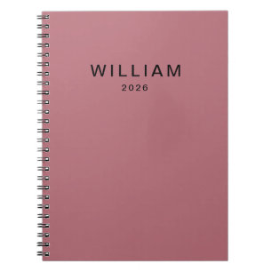 Personalized Rose Gold Monogram Elegant Custom Notebook