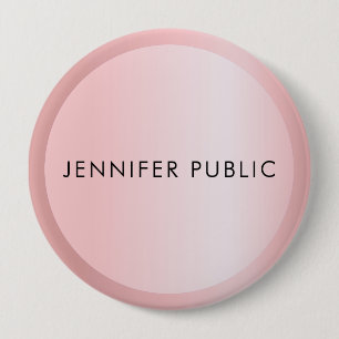 Personalized Rose Gold Monogram Template Elegant 4 Inch Round Button