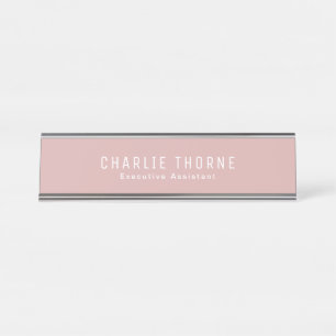 Personalized Rose Gold Name Plate for Desk