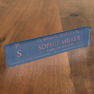 Personalized Rose Gold Name Professional Gift Nameplate