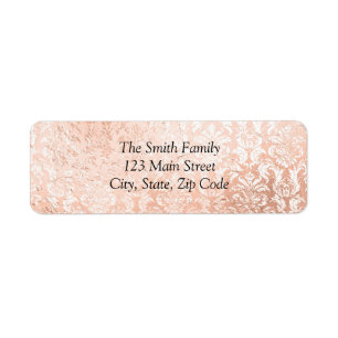 Personalized Rose Gold Return Address