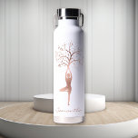 Personalized Rose Gold Tree Pose Namaste  Water Bottle<br><div class="desc">This design may be personalized in the area provided by changing the photo and/or text. Or it can be customized by choosing the click to customize further option and delete or change the colour of the background, add text, change the text colour or style, or delete the text for an...</div>