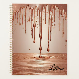 Personalized Rose Gold Undated Planner