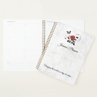 Personalized Rose, Ink & Time Planner