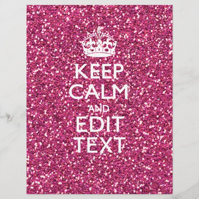 Personalized Rose Keep Calm Decor (Front)