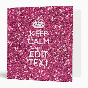 Personalized Rose Keep Calm Decor Binder