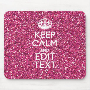Personalized Rose Keep Calm Decor Mouse Pad