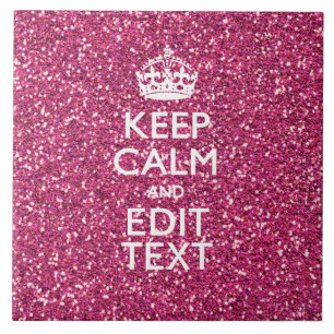 Personalized Rose Keep Calm Decor Tile