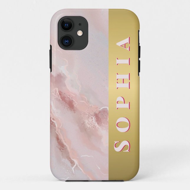 Personalized Rose Marble for Special Occasion Gift Case-Mate iPhone Case (Back)