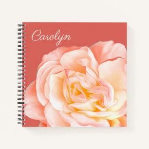 Personalized Rose Notebook