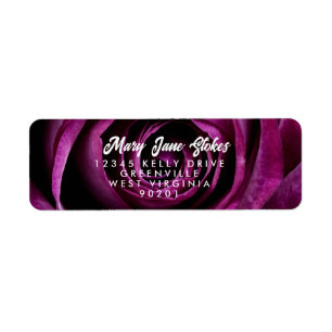 Personalized Rose Petal Return Address Sticker