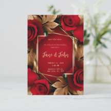 [Personalized] Rose Wedding Invitation