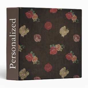 Personalized Roses Floral Binder
