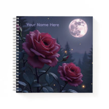 Personalized Roses Under the Moon