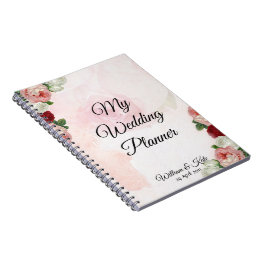 Personalized Roses Wedding Planner Notebook