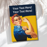 Personalized Rosie the Riveter Vintage Retro<br><div class="desc">Add your own text to this customizable Rosie the Riveter design.</div>