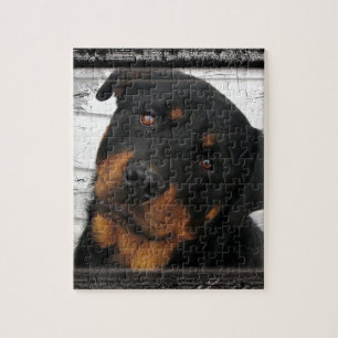 Personalized rottweiler jigsaw puzzle