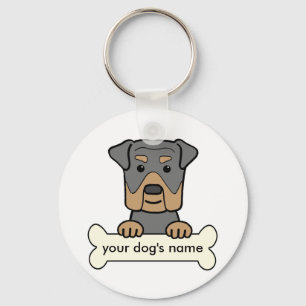 Personalized Rottweiler Keychain