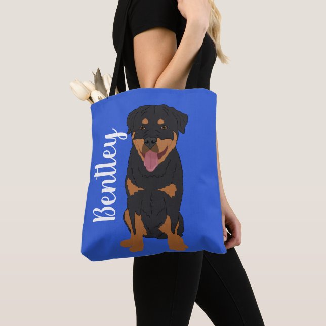Personalized Rottweiler Tote Bag (Close Up)