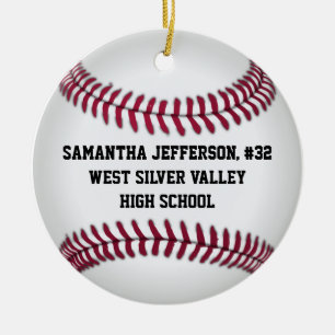 Personalized Round Baseball Sports Ornament