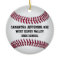 Personalized Round Baseball Sports Ornament