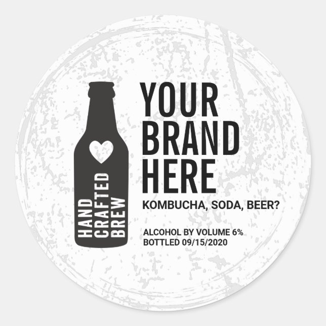 Personalized Round bottle or canning labels (Front)