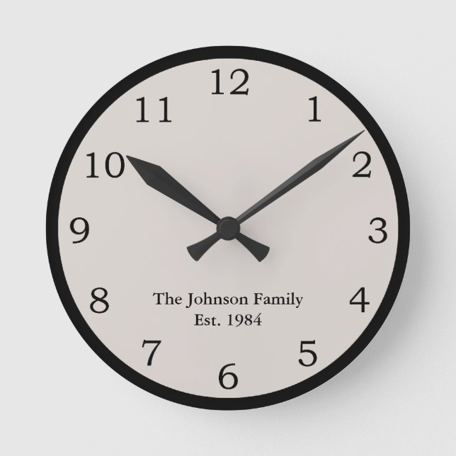 Personalized Round Clock (Front)