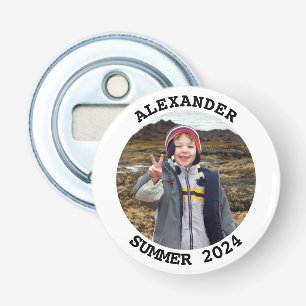Personalized Round Family Photo Bottle Opener