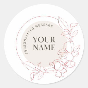 Personalized Round Stickers   Customizable Sticker