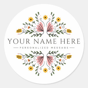 Personalized Round Stickers   Customizable Sticker