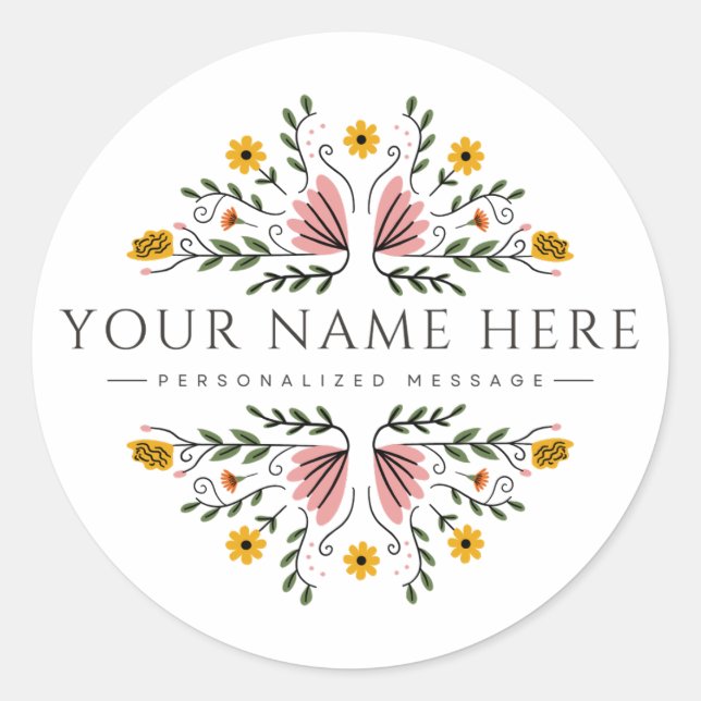 Personalized Round Stickers | Customizable Sticker (Front)