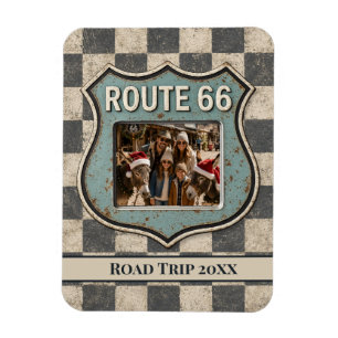 Personalized Route 66 Road Trip Memories Magnet