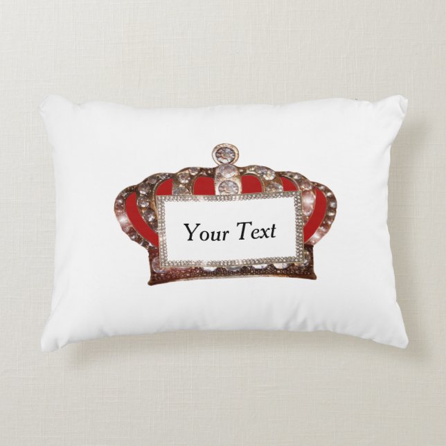 Personalized “Royal Crown” Accent Pillow (Front)
