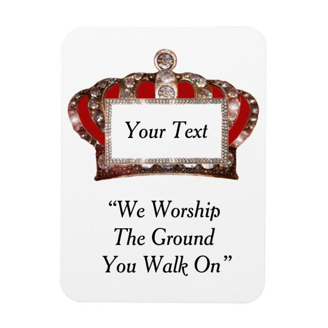 Personalized Royal Crown Magnet (Vertical)