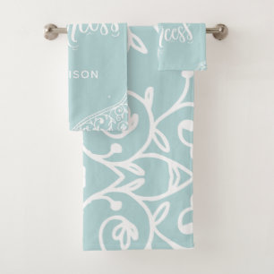 Personalized Royal Princess Bath Towel Set