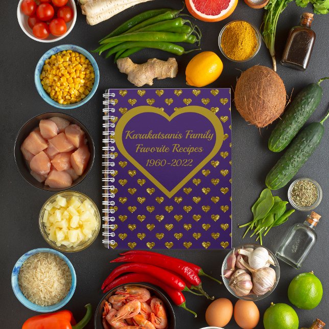 Personalized Royal Purple Keepsake Recipe Book (Creator Uploaded)