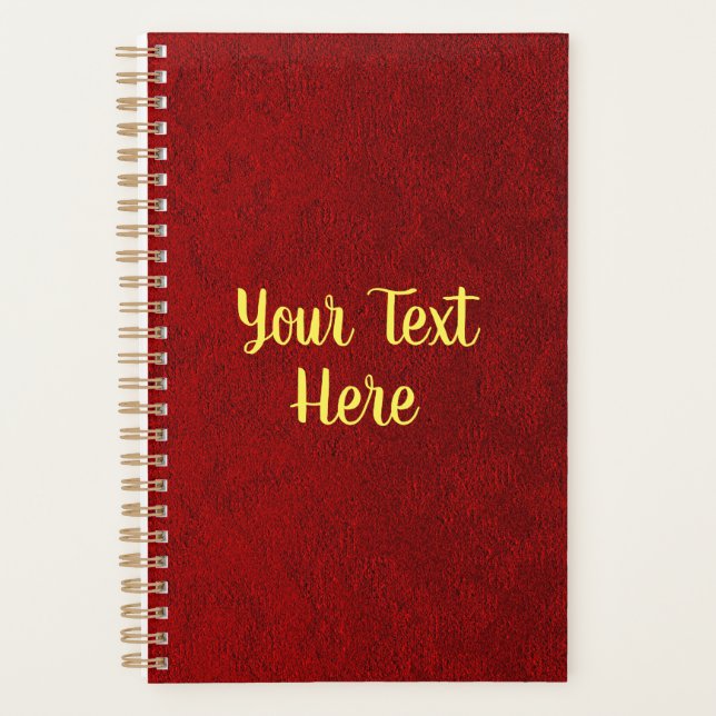 Personalized Royal Red Planner (Front)
