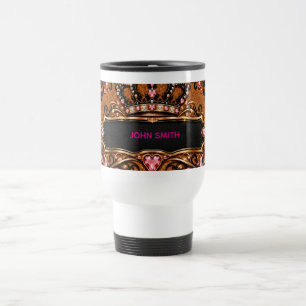 Personalized Royal Rose Gold Crown Coffee Mug Cu