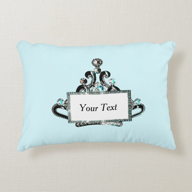 Personalized “Royal Tiara” Accent Pillow (Front)