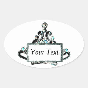 Personalized “Royal Tiara” Oval Sticker