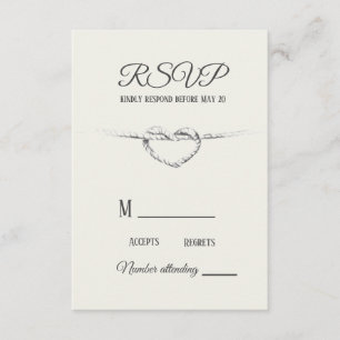 Personalized RSVP Tie the Knot card